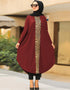 Maroon Latest Printed Kaftans