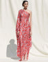 Red Off Shoulder Kaftan Closure View