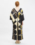 Black Latest Printed Maxi Dress Closure View