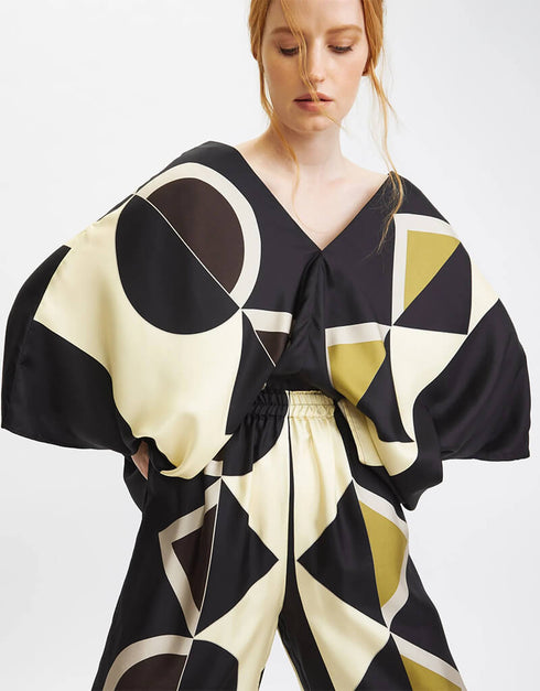 Black Latest Printed Maxi Dress Back View