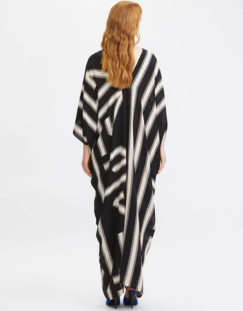 Onyx Latest Printed Maxi Dress Back View