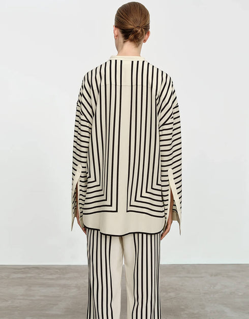White Latest Printed Oversize Shirt & Pant maxi kaftan