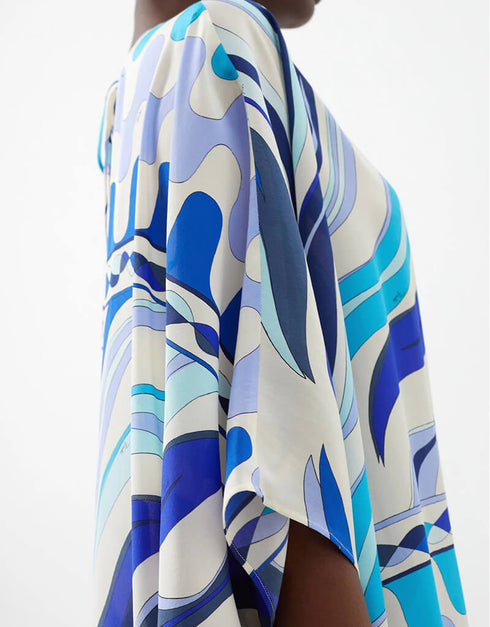Sky Blue Latest Printed Maxi Dress multi color kaftan
