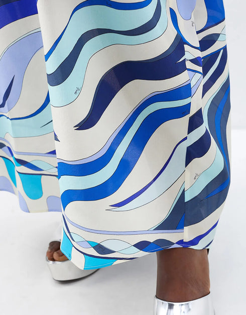 Sky Blue Latest Printed Maxi Dress Buy multi color kaftan