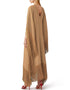 Beige V-Neck Style Fringed Kaftans maxi kaftan