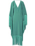 Turqouise Green V-Neck Style Fringed Kaftans Back View