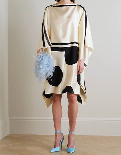 Pastel Grey Latest Printed Maxi Dress Closure View