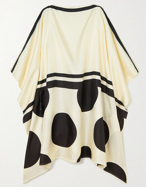 Pastel Grey Latest Printed Maxi Dress Back View