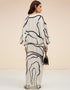 Black Latest Printed Maxi Dress Closure View