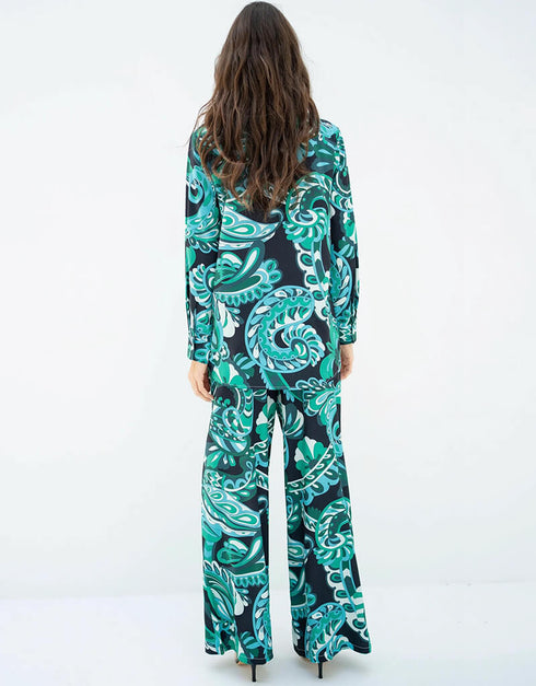 Greeny Blue Latest Heavy Designer Maxi Dress Closure View