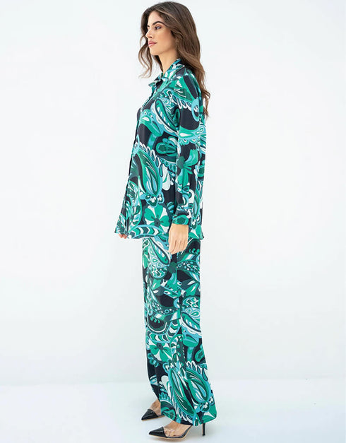 Greeny Blue Latest Heavy Designer Maxi Dress Back View