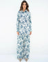 Greyish Blue Latest Heavy Designer Maxi Dress