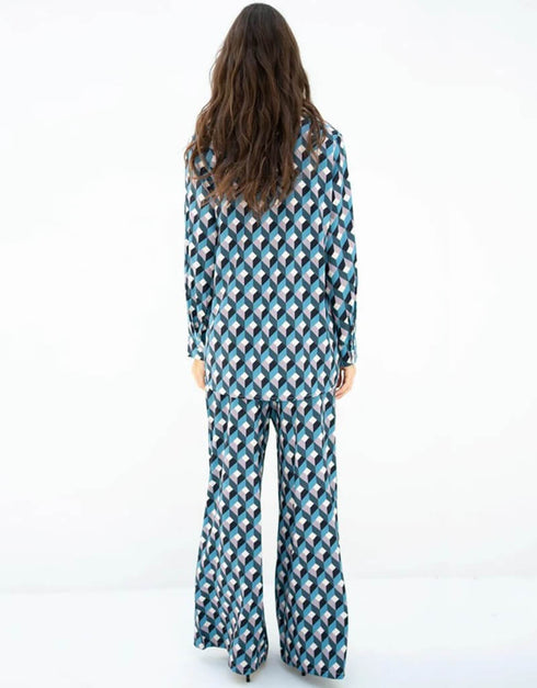 Blue Latest Heavy Designer Maxi Dress Closure View