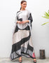 Foggy Grey Heavy Designer Digital Printed Maxi Style Dress