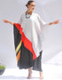 Lavender Grey Heavy Designer Digital Printed Maxi Style Dress Back View