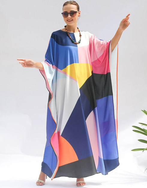 Multi Color Heavy Designer Digital Printed Over Size Shirt And Pant Buy Luxury Silk Kaftan Online