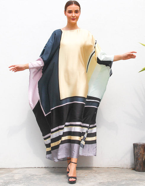 Peach Yellow Heavy Designer Digital Printed Maxi Style Dress Buy African Kaftans Online