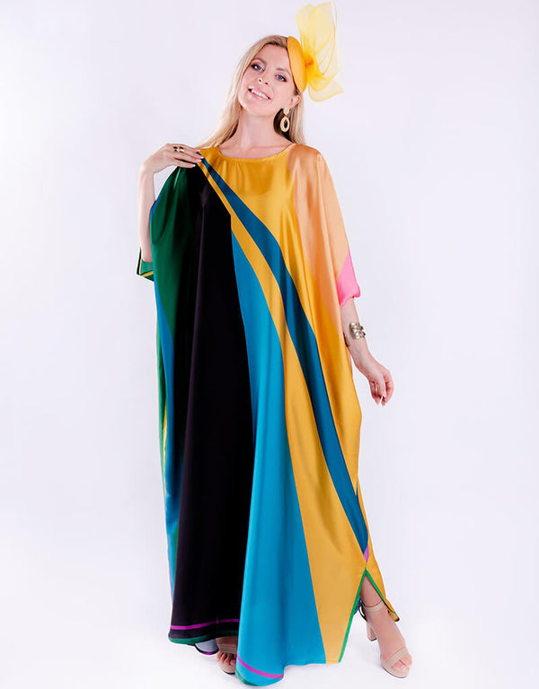 Multi Color Heavy Designer Digital Printed Maxi Style Dress
