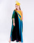 Multi Color Heavy Designer Digital Printed Maxi Style Dress Closure View