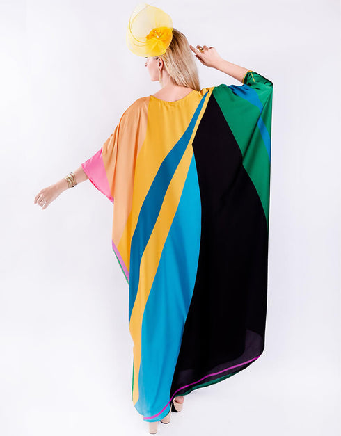 Multi Color Heavy Designer Digital Printed Maxi Style Dress Buy Kaftan For Women