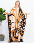 Light Orange Heavy Designer Digital Printed Maxi Style Dress