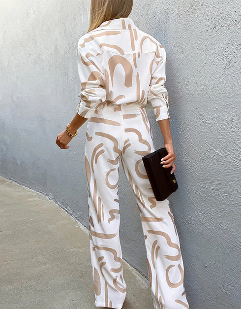 Designer Party Wear Readymade Co-Ords Set Gold Korean Bsy Pant Shirt Close-up View