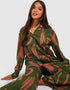 Designer Party Wear Readymade Co-Ords Set Green Korean Bsy Pant Shirt Side View