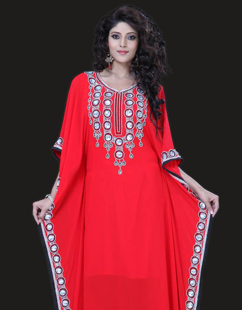 Modern Aesthetic Red Salwar Kameez Style Farasha