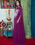 Modern Purple Color Georgette Hand Silver Embroidery Kaftan