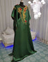 Muslimah Bottle Green Hand Golden Embroidery Farasha