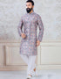 Printed Kurta sequence work on silk Chudidaar