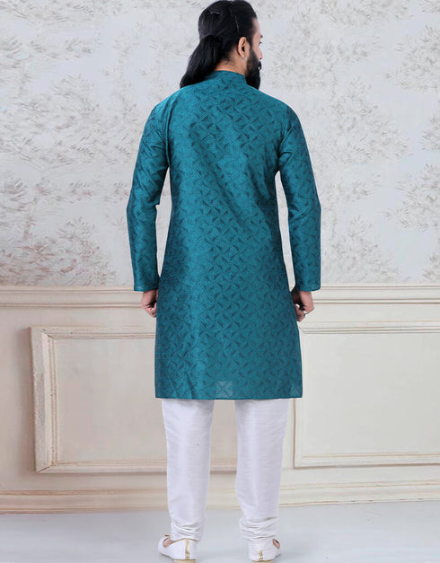 Rama Kurta self woven orgenza Chudidaar Closure View