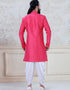 Rani Indo style kurta silk Peshawari Closure View