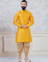 Yellow Kurta jamawar Chudidaar