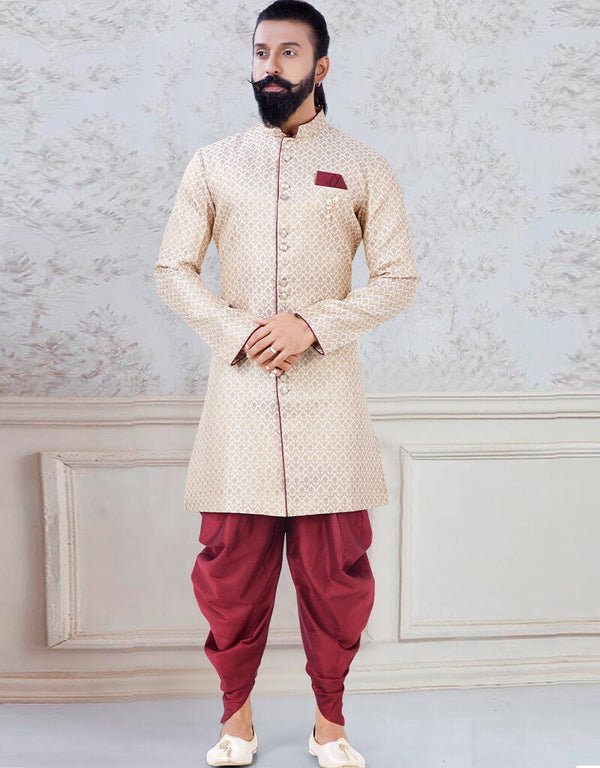 Gold Kurta Brocade Chudidaar
