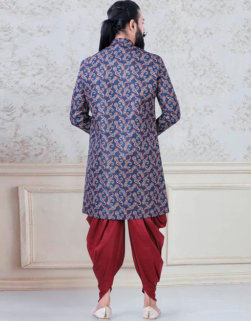 Print Kurta Jacquard print Chudidaar Closure View