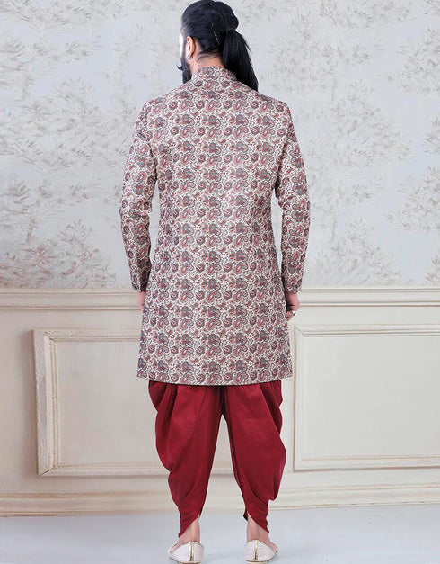 Print Kurta Jacquard print Chudidaar Closure View