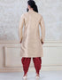 Gold Kurta Jacquard Chudidaar Closure View