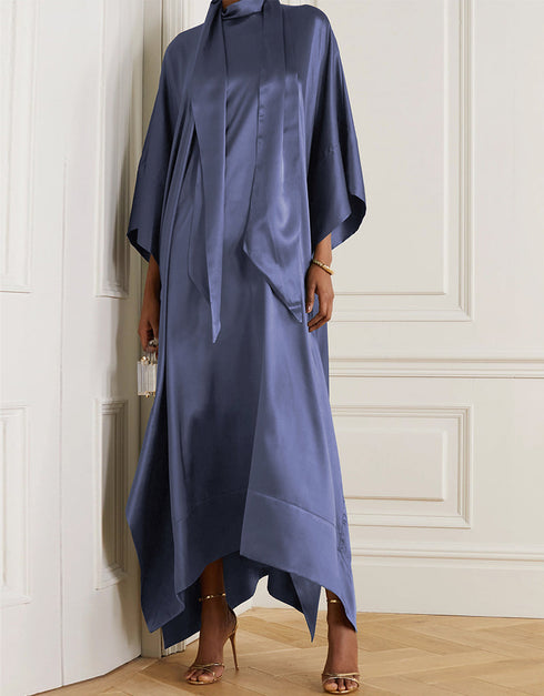 Bright Grey Heavy Designer Heavy Maxi Dress