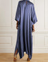 Bright Grey Heavy Designer Heavy Maxi Dress Closure View