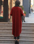 Maroon Latest Printed Kaftans Closure View