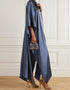Mercury Grey Heavy Designer Heavy Maxi Dress Back View