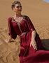 Maroon Ramadan Dubai Long Evening Abaya