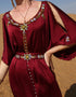 Maroon Ramadan Dubai Long Evening Abaya