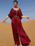 Maroon Ramadan Dubai Long Evening Abaya