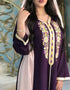 Pleated Embroidered Modest Long Dress For Women