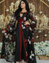 Floral Embroidery Moroccan Takchita Kaftan 2 Piece Abaya Set For Women