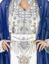 Women Blue Colored Embroidery worked Kaftan