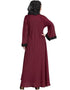 Islamic Hand embroidered Umbrella Nida Abaya Maroon