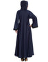 Arabic Hand embroidered Umbrella Nida Abaya Navy Blue